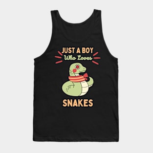 Just A Boy Who Loves Snakes Tank Top